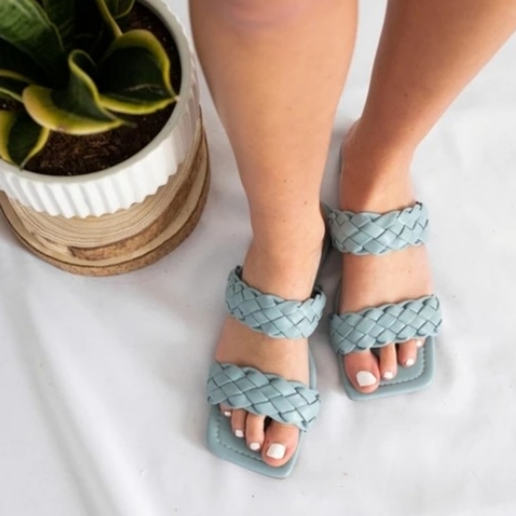 Shoes - Crossing Paths" Double Braided Slide-On Sandals -